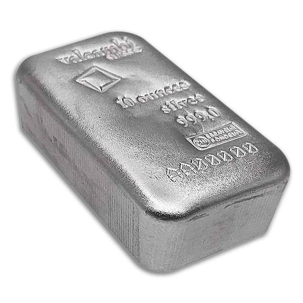 Valcambi 10 Ounce Bar, .999 Pure Silver