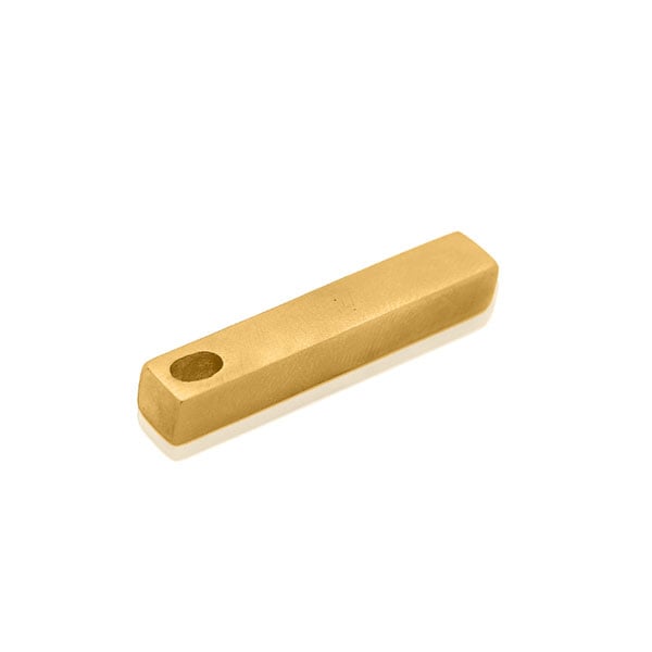 Gold Pendant - Narrow Pillar **Matte Finish** - 11.1 Grams, 24K Pure