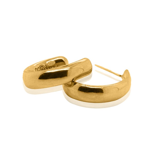 14K Yellow Gold Polished Round Hoop Earring - 20230498 | HSN