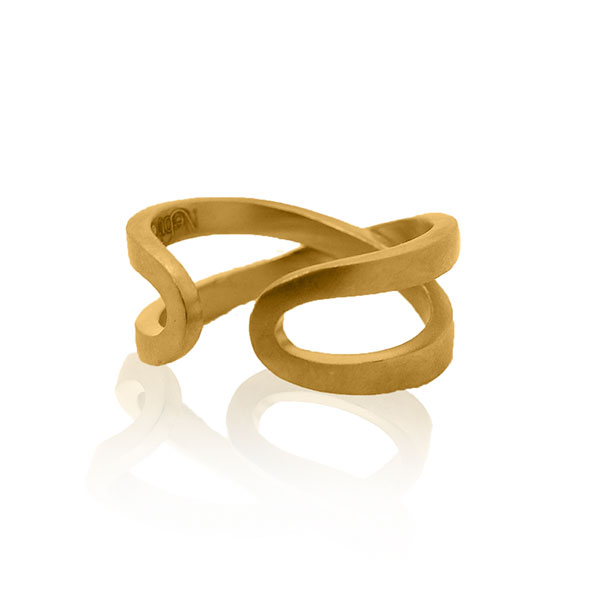 Gold Ring - Modern Infinity **Matte Finish** - 11.3 Grams, .9999 Fine 24K Pure - Large