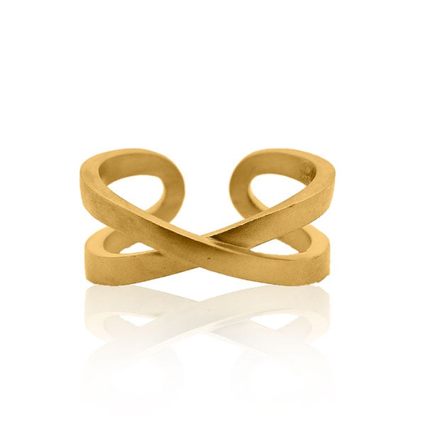 Gold Ring - Modern Infinity **Matte Finish** - 11.3 Grams, 24K Pure - Large