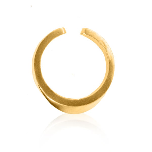 Gold Ring - Slanted Ridge **Matte Finish** - 12.6 Grams, .9999 Fine 24K Pure - Large