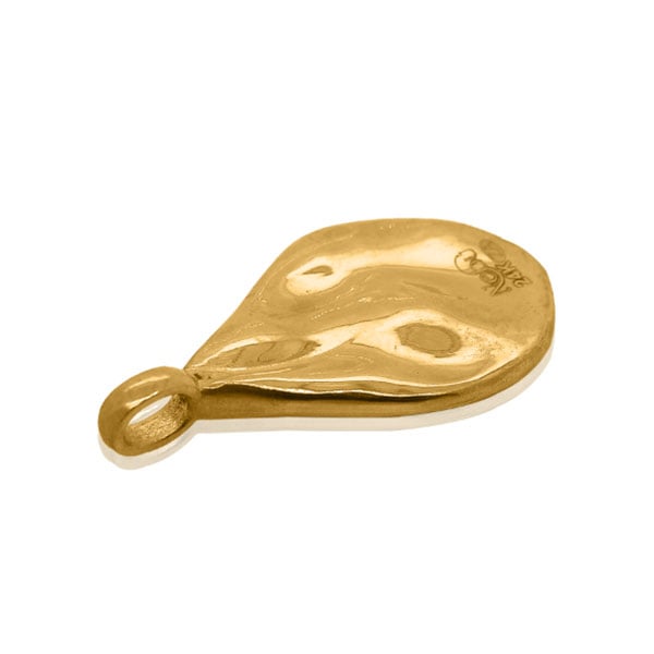 Gold Pendant - Molten Drop **Polished Finish** - 12.8 Grams, 24K Pure