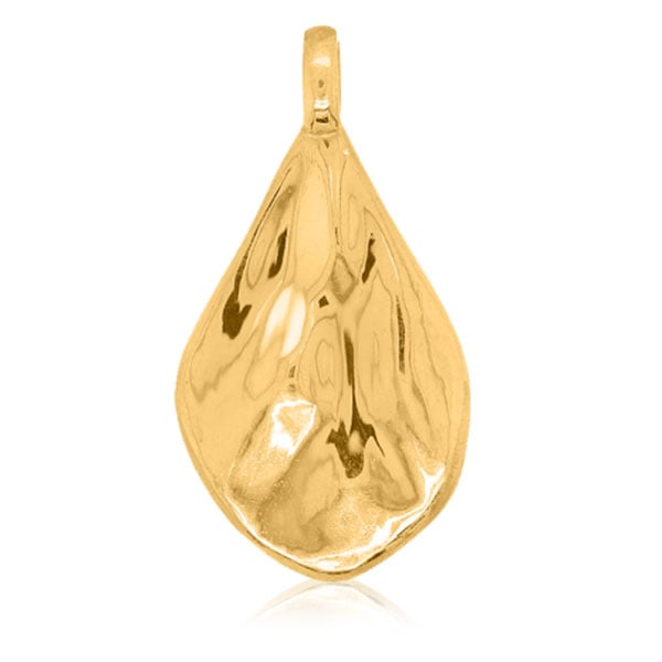 Gold Pendant - Molten Drop **Polished Finish** - 12.8 Grams, .9999 Fine 24K Pure