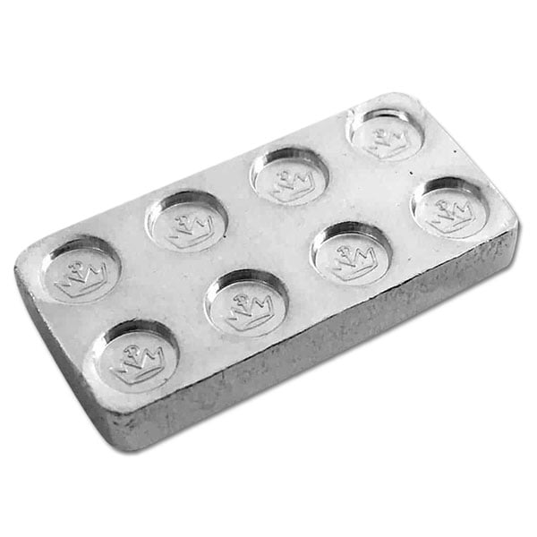 12 Oz Building Block Planner Pack - 24 1/2 Oz Bars (2 x 4), .999 Pure Silver