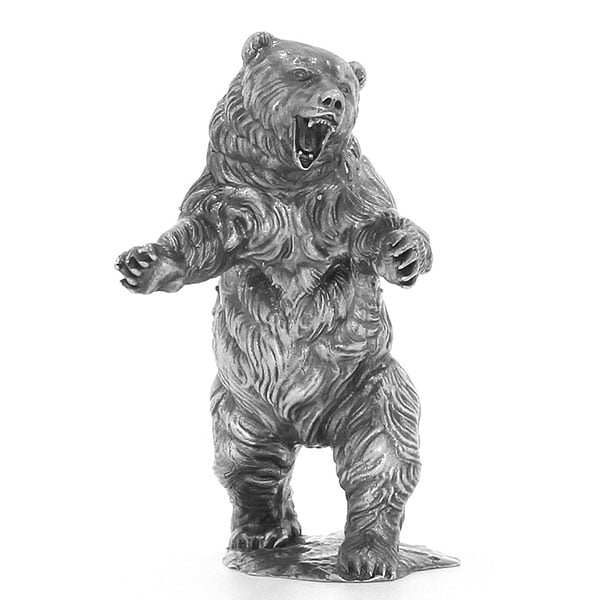 Ozzy the Bear - Sterling Silver Statue, 12 Troy Ozs, .925 Pure thumbnail