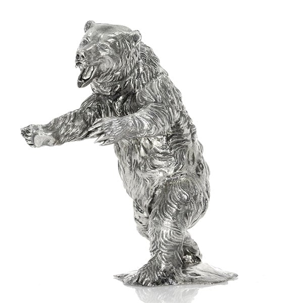 Ozzy the Bear - Sterling Silver Statue, 12 Troy Ozs, .925 Pure