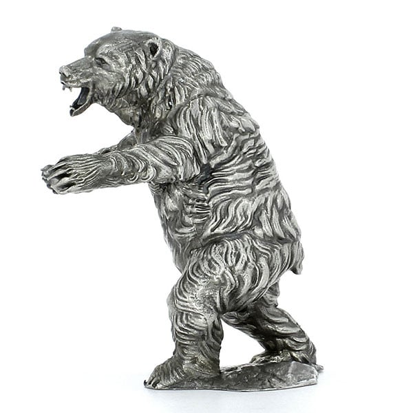 Ozzy the Bear - Sterling Silver Statue, 12 Troy Ozs, .925 Pure