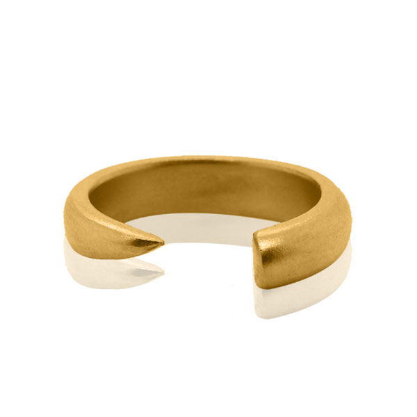 Gold Ring - Horn **Matte Finish** - 12.6 Grams, .9999 Fine 24K Pure - Large