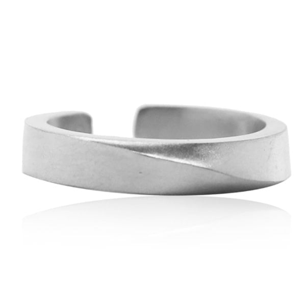 Platinum Ring - Slanted Ridge **Matte Finish** - 13.4 Grams, .9995 Fine 24K Pure - Large