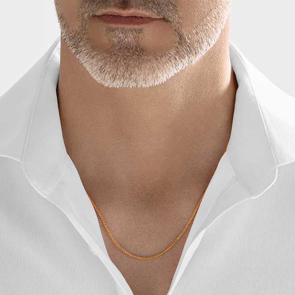 Gold Chain - 1.9 mm Box/Square Design - 46 cm (18.1