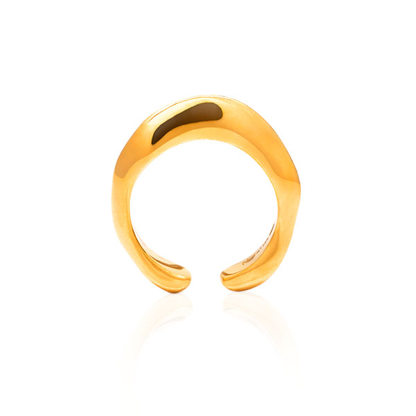 Gold Ring - Molten **Polished Finish** - 14.3 Grams, .9999 Fine 24K Pure - Large