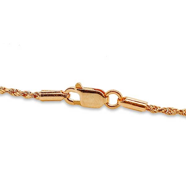 Gold Chain - 2.3 mm Rope Design - 46 cm (18.1") Length, 14.2 Grams 22k Gold