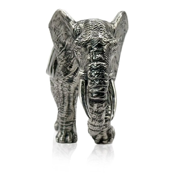 American Elephant - Sterling Silver Statue, 15 Troy Ozs, .925 Pure