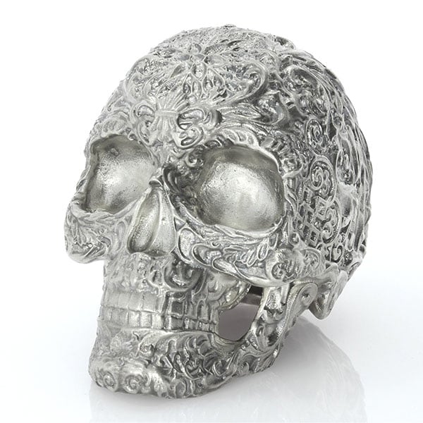 Skull of the Dead - Sterling Silver Statue, 15 Troy Ozs, .925 Pure