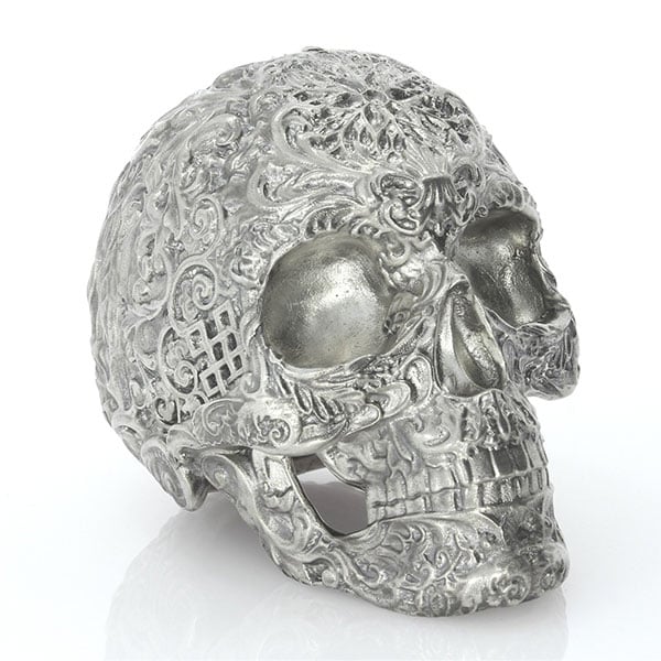 Skull of the Dead - Sterling Silver Statue, 15 Troy Ozs, .925 Pure