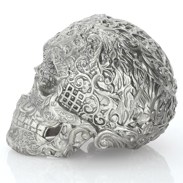 Skull of the Dead - Sterling Silver Statue, 15 Troy Ozs, .925 Pure thumbnail