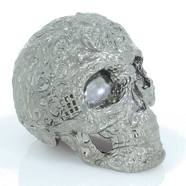 Skull of the Dead - Sterling Silver Statue, 15 Troy Ozs, .925 Pure