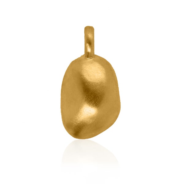 Gold Pendant - Pebble **Matte Finish** - 18.4 Grams, 24K Pure