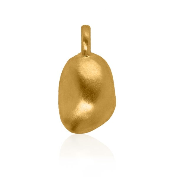 Gold Pendant - Pebble **Matte Finish** - 18.4 Grams, 24K Pure