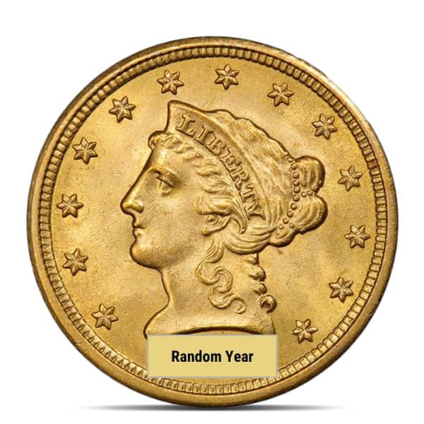$2.50 Liberty U.S. Gold (1840-1907), Brilliant Uncirculated (BU), 0.1209 Troy Ounce Gold Content