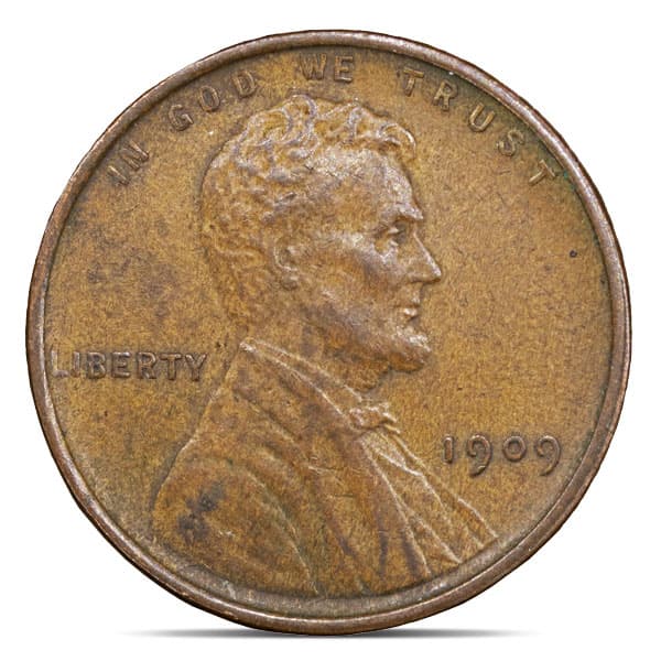 1909 Lincoln Wheat Penny (VDB) - Almost Uncirculated
