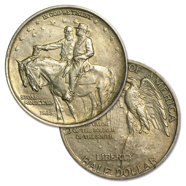 蒙古　モンゴル　満州 1925 Stone Mountain Commemorative Half Dollar - Almost