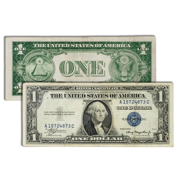 U.S. Silver Certificate Collection - 2 x $1 USD Notes (1935 and 1957)