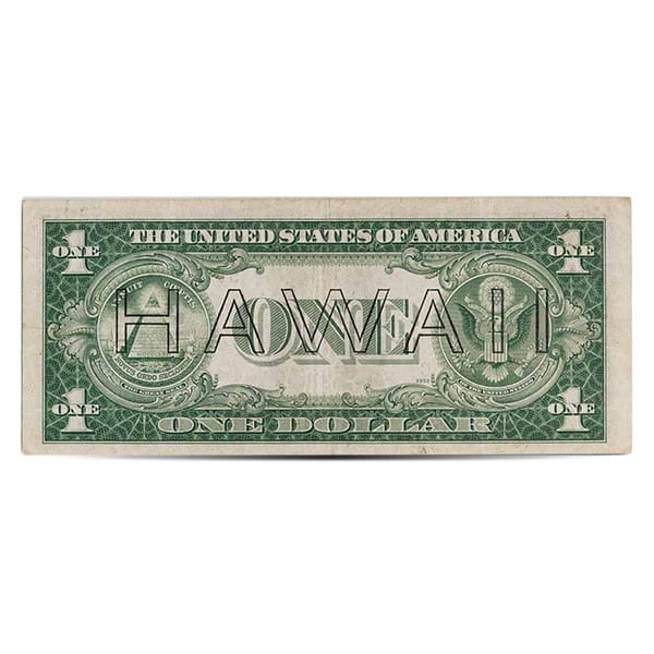 $1 U.S. Brown Seal Note, Hawaii (Good to Fine), 1935-A