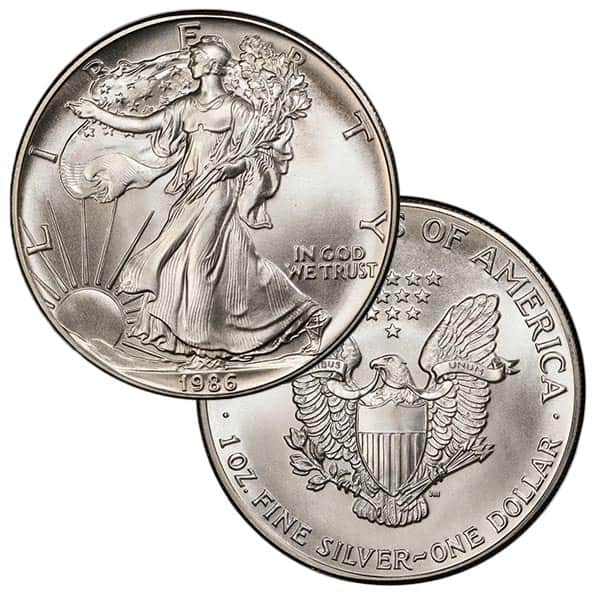 1986 1 oz American Silver Eagle (First Year of Issue) Coins