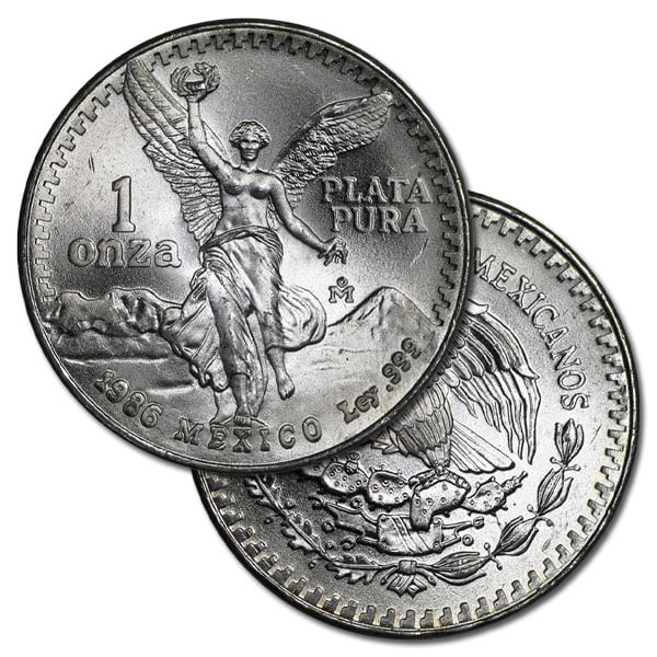 1986 Mexican Libertad - 1 Troy Oz, .999 Pure Silver