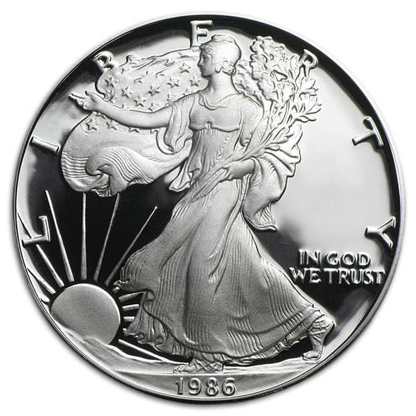 1986 Proof Silver American Eagle - 1 Troy Oz .999 Pure (First Year of Issue)