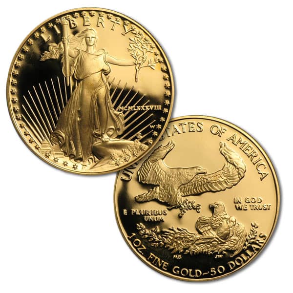 1988 Proof Gold Eagle Set (1 oz, 1/2-oz, 1/4-oz & 1/10-oz)
