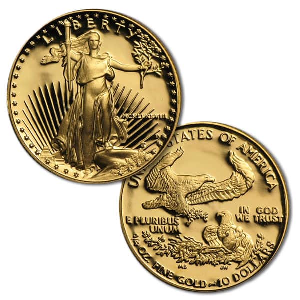 1988 Proof Gold Eagle Set (1 oz, 1/2-oz, 1/4-oz & 1/10-oz)