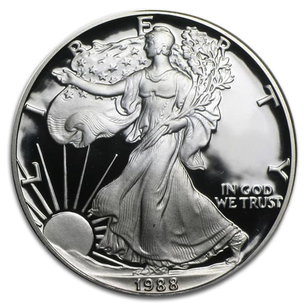1988 Proof Silver American Eagle - 1 Troy Oz .999 Pure