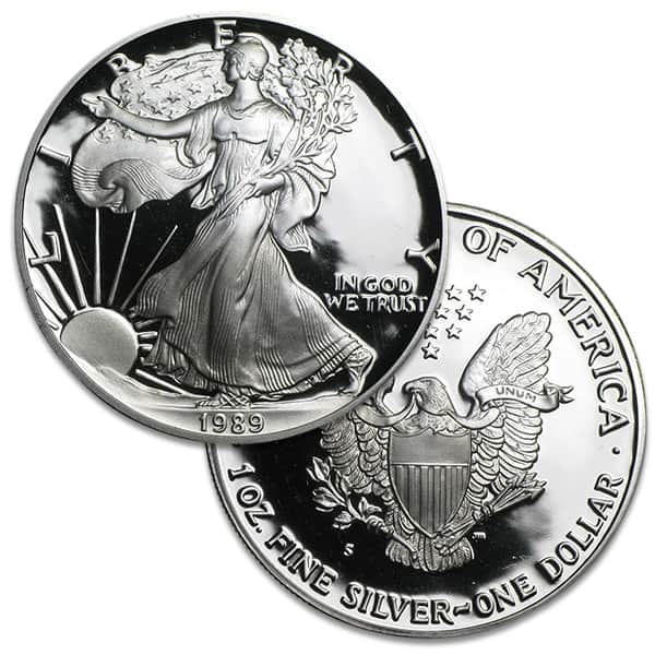 1989 Proof Silver American Eagle - 1 Troy Oz .999 Pure
