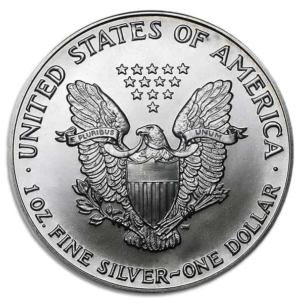 1990 Silver American Eagle - 1 Troy Ounce, .999 Pure
