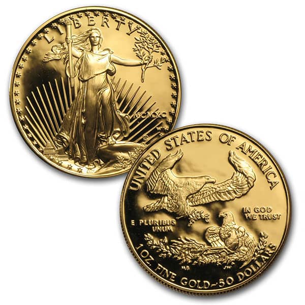 1990 Proof Gold Eagle Set (1 oz, 1/2-oz, 1/4-oz & 1/10-oz)