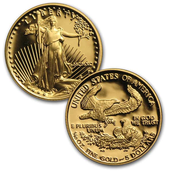 1990 Proof Gold Eagle Set (1 oz, 1/2-oz, 1/4-oz & 1/10-oz)