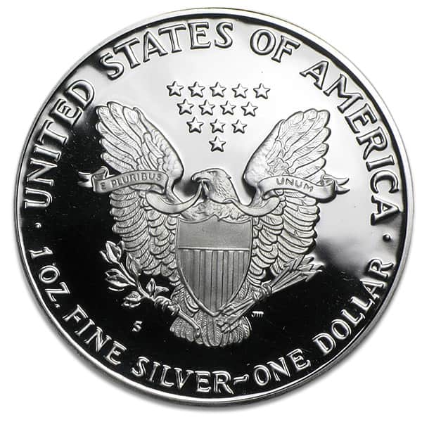 1990 Proof Silver American Eagle - 1 Troy Oz .999 Pure