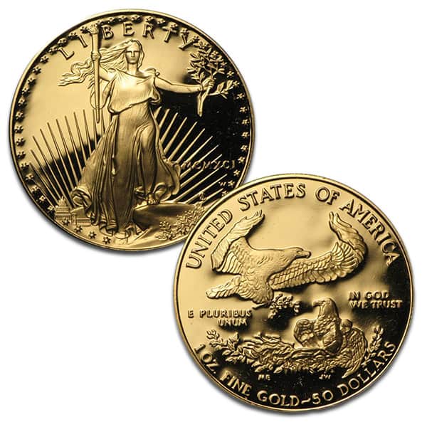 1991 Proof Gold Eagle Set (1 oz, 1/2-oz, 1/4-oz & 1/10-oz)