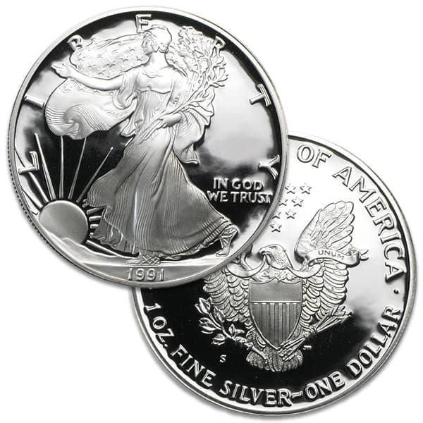 1991 Proof Silver American Eagle Coin for Sale - Money Metals