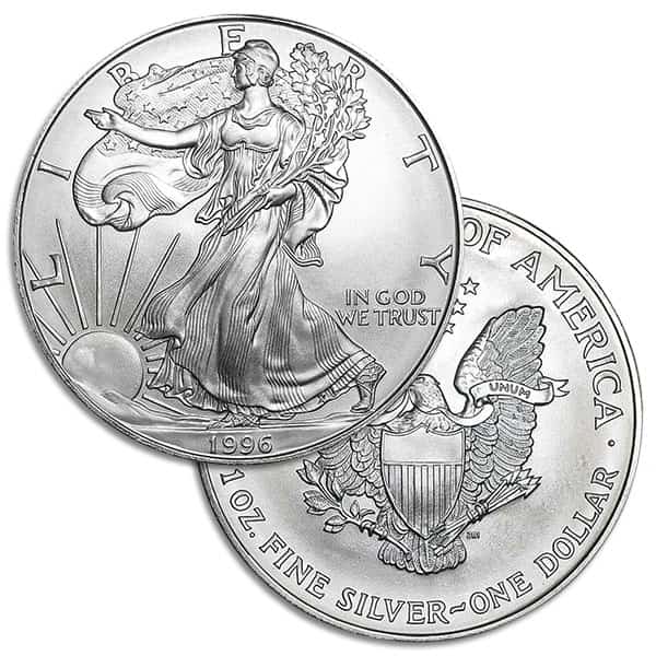 1996 1 oz American Silver Eagle Coins for Sale - Money Metals
