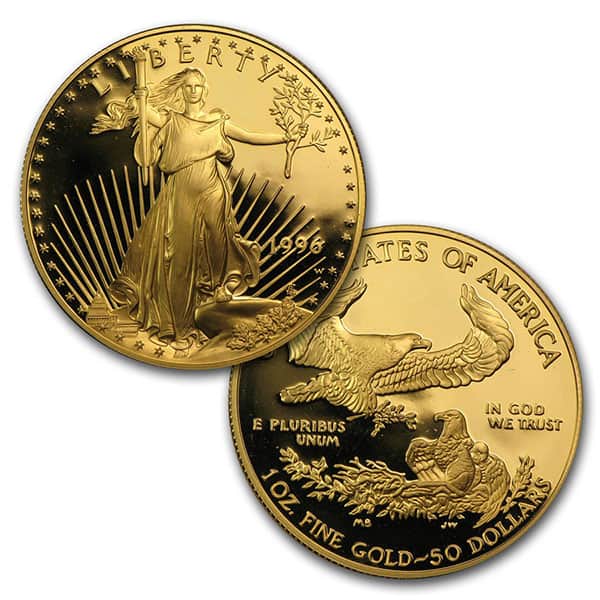 1996 Proof Gold Eagle Set (1 oz, 1/2-oz, 1/4-oz & 1/10-oz)