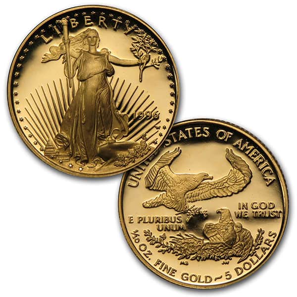 1996 Proof Gold Eagle Set (1 oz, 1/2-oz, 1/4-oz & 1/10-oz)