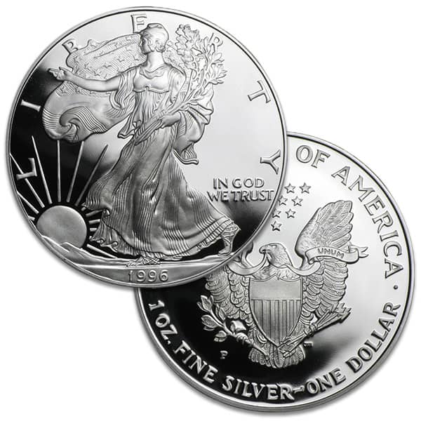 1996 Proof Silver American Eagle - 1 Troy Oz .999 Pure