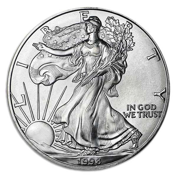 1998 1 oz American Silver Eagle Coins for Sale - Money Metals