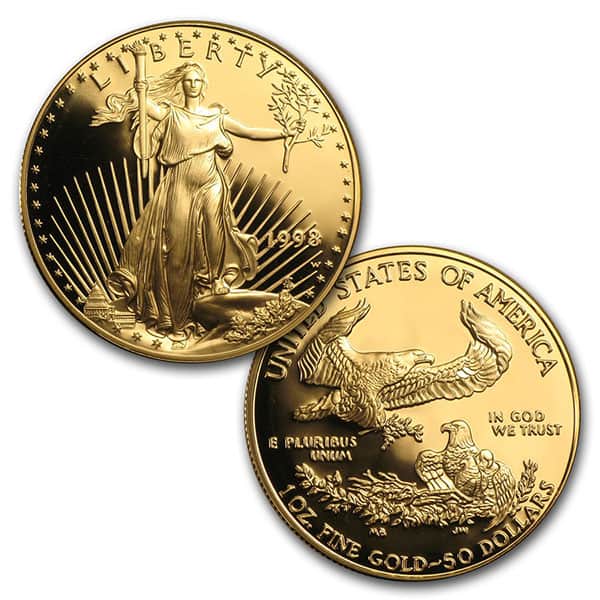 1998 Proof Gold Eagle Set (1 oz, 1/2-oz, 1/4-oz & 1/10-oz)