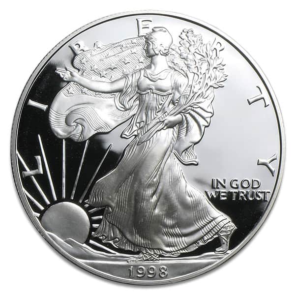 1998 Proof Silver American Eagle - 1 Troy Oz .999 Pure