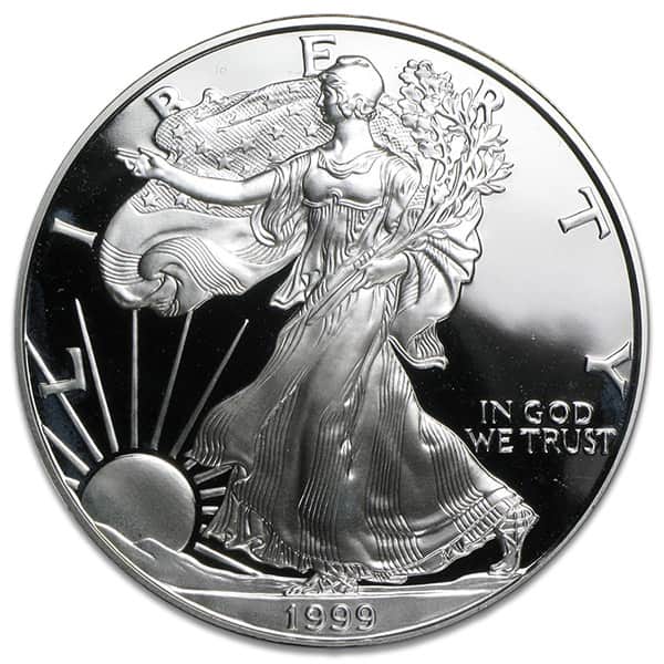 1999 Proof Silver American Eagle - 1 Troy Oz .999 Pure